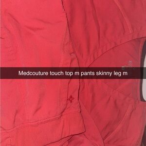 Med Couture Red Top and Pants Set